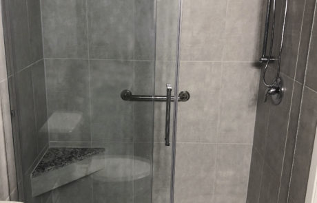 Shower Fixtures and Glass Door